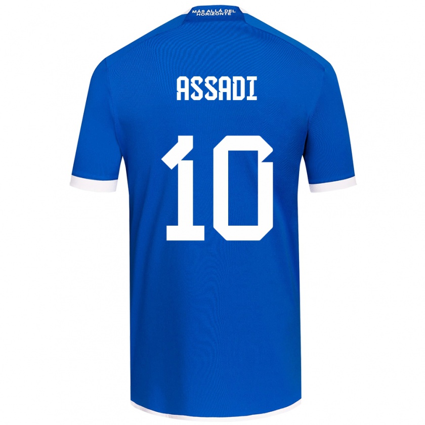 Kandiny Hombre Camiseta Lucas Assadi #10 Azul Blanco 1ª Equipación 2024/25 La Camisa