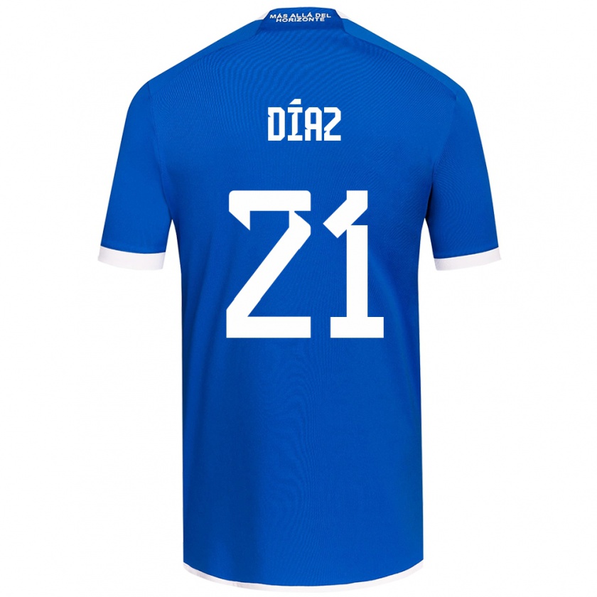 Kandiny Uomo Maglia Marcelo Díaz #21 Blu Bianco Kit Gara Home 2024/25 Maglietta