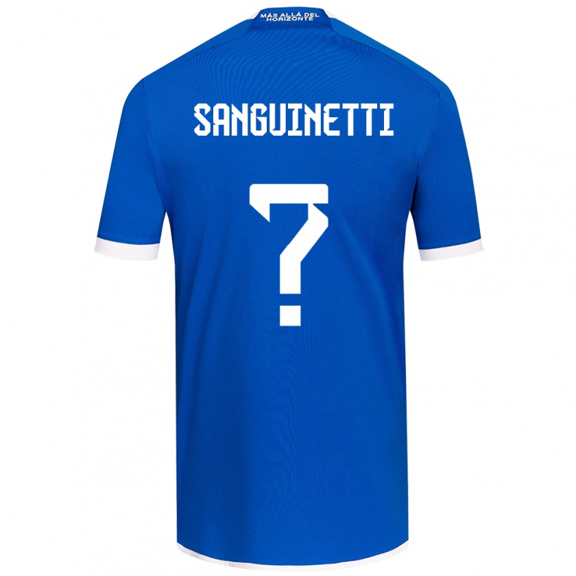 Kandiny Hombre Camiseta Fernando Sanguinetti #0 Azul Blanco 1ª Equipación 2024/25 La Camisa