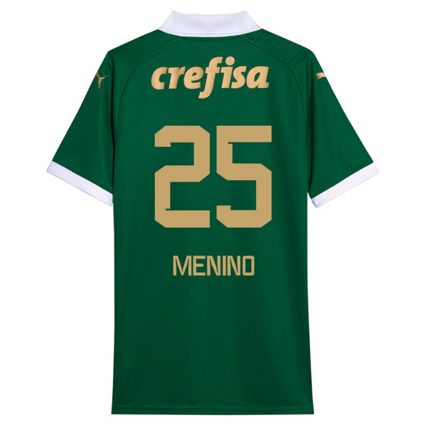 Kandiny Uomo Maglia Gabriel Menino #25 Verde Bianco Kit Gara Home 2024/25 Maglietta