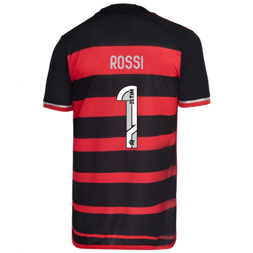 Kandiny Heren Agustín Rossi #1 Rood Zwart Thuisshirt Thuistenue 2024/25 T-Shirt België