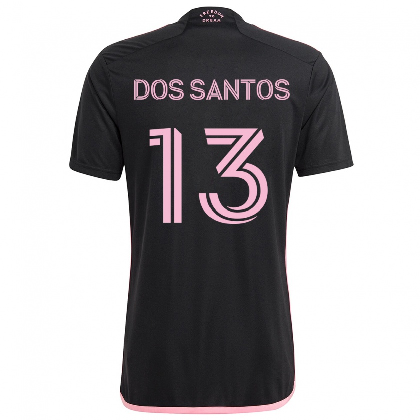 Kandiny Uomo Maglia Cj Dos Santos #13 Nero Kit Gara Away 2024/25 Maglietta