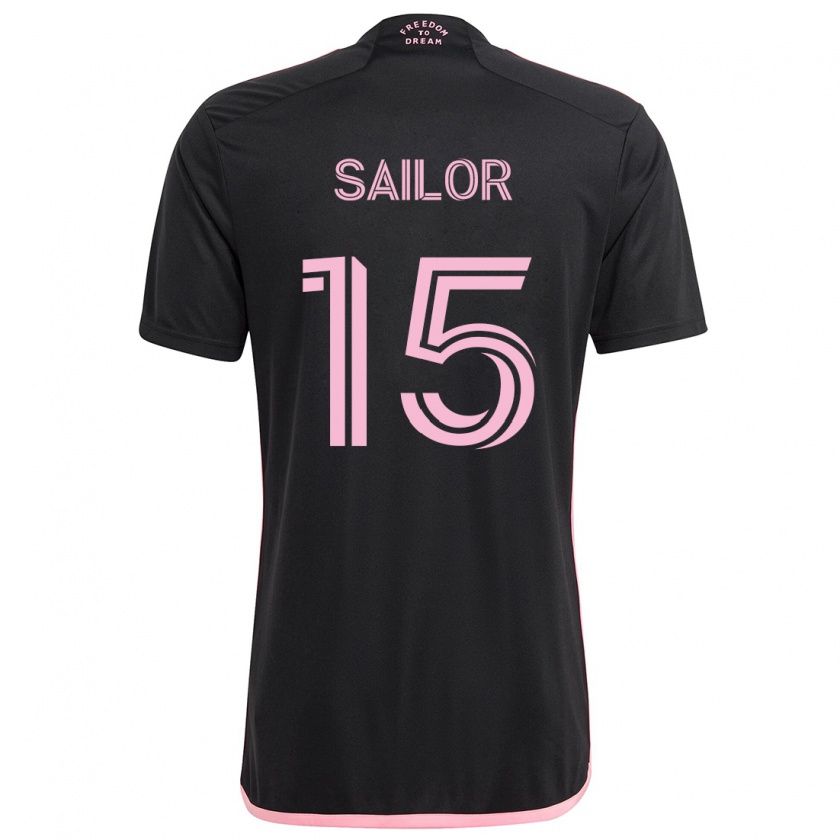 Kandiny Heren Ryan Sailor #15 Zwart Uitshirt Uittenue 2024/25 T-Shirt