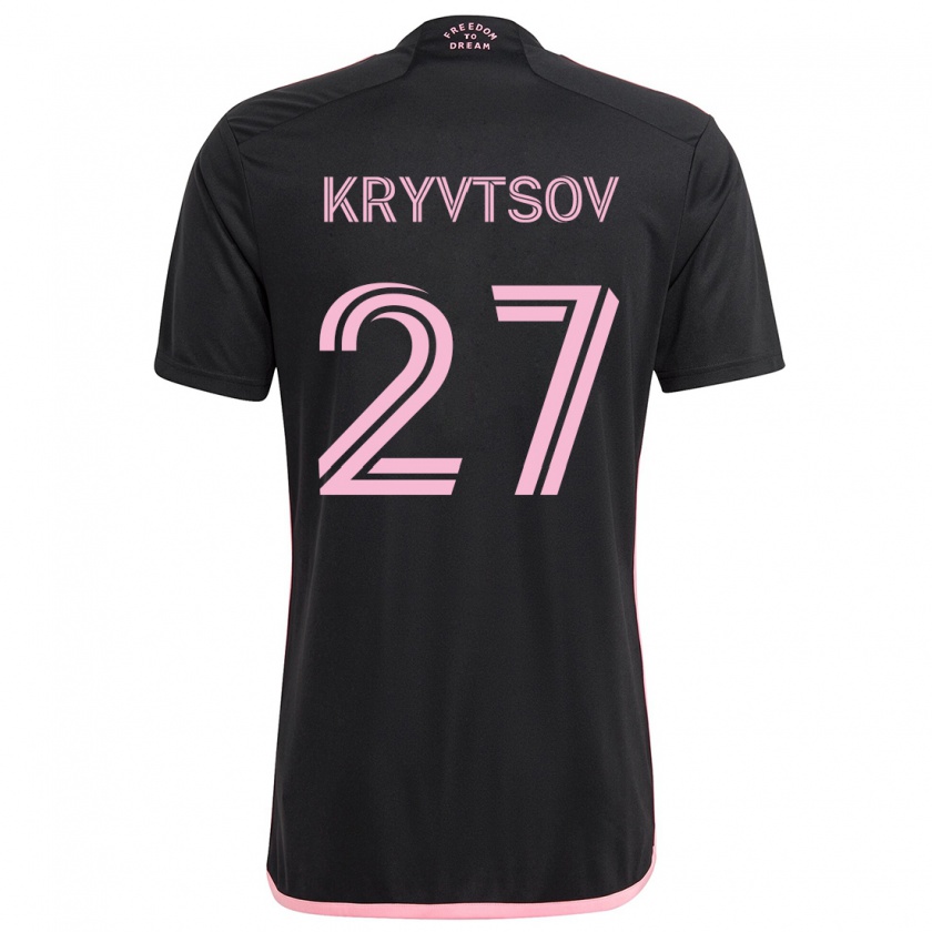 Kandiny Heren Sergiy Kryvtsov #27 Zwart Uitshirt Uittenue 2024/25 T-Shirt