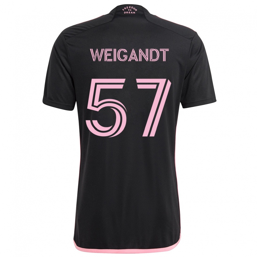 Kandiny Herren Marcelo Weigandt #57 Schwarz Auswärtstrikot Trikot 2024/25 T-Shirt Österreich