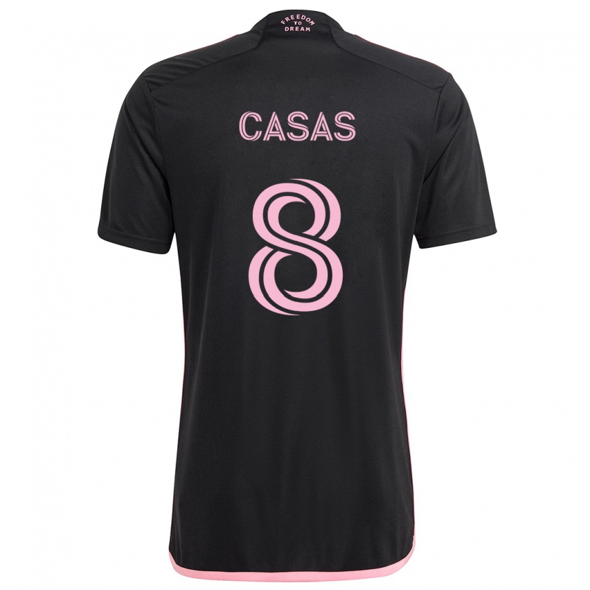 Kandiny Hombre Camiseta Pep Casas #8 Negro 2ª Equipación 2024/25 La Camisa