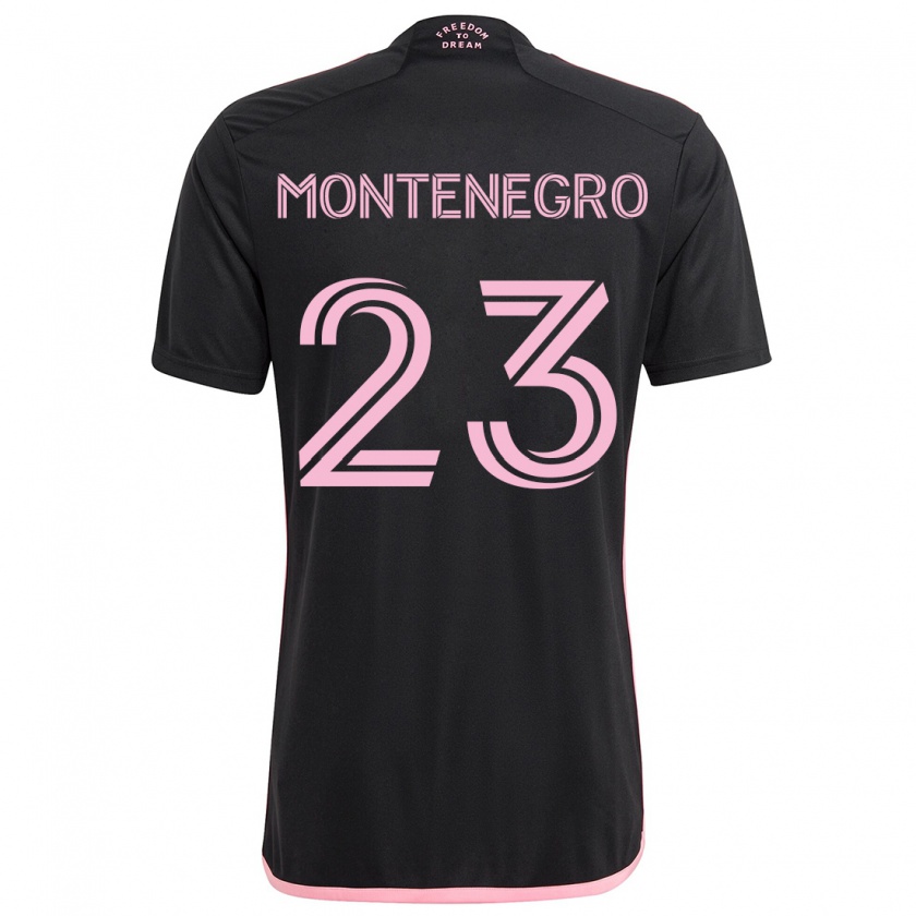 Kandiny Hombre Camiseta Ricardo Montenegro #23 Negro 2ª Equipación 2024/25 La Camisa