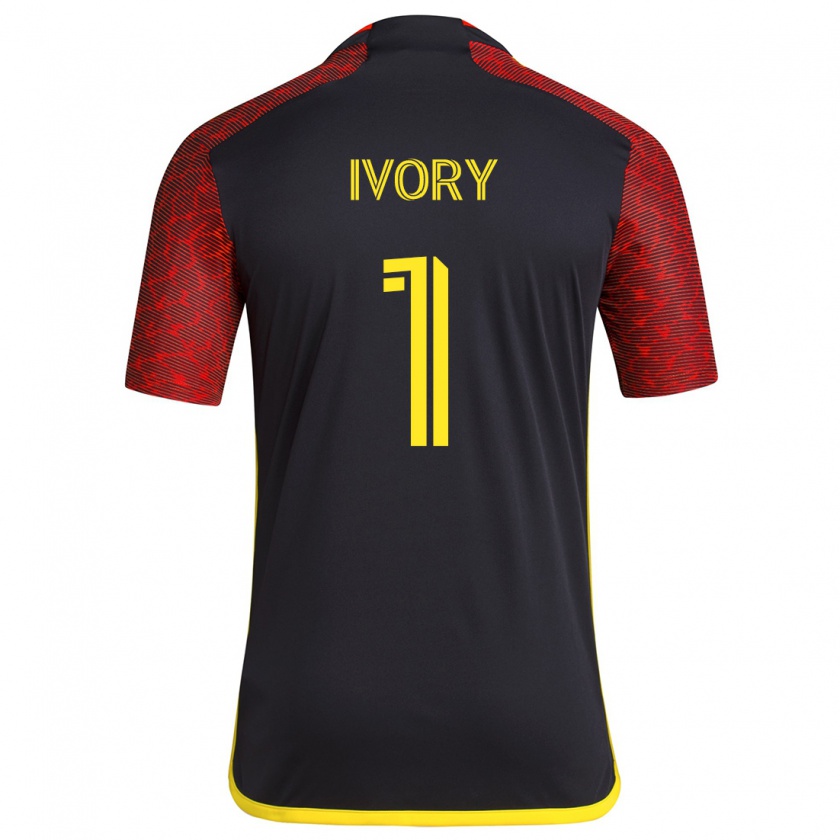 Kandiny Hombre Camiseta Laurel Ivory #1 Negro Rojo 2ª Equipación 2024/25 La Camisa