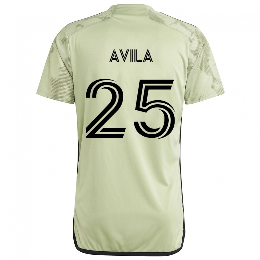 Kandiny Heren Armando Avila #25 Licht Groen Uitshirt Uittenue 2024/25 T-Shirt België