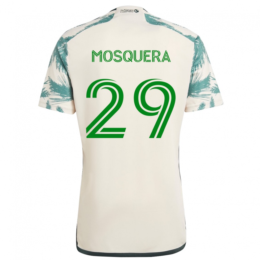 Kandiny Hombre Camiseta Juan Mosquera #29 Beige Marrón 2ª Equipación 2024/25 La Camisa