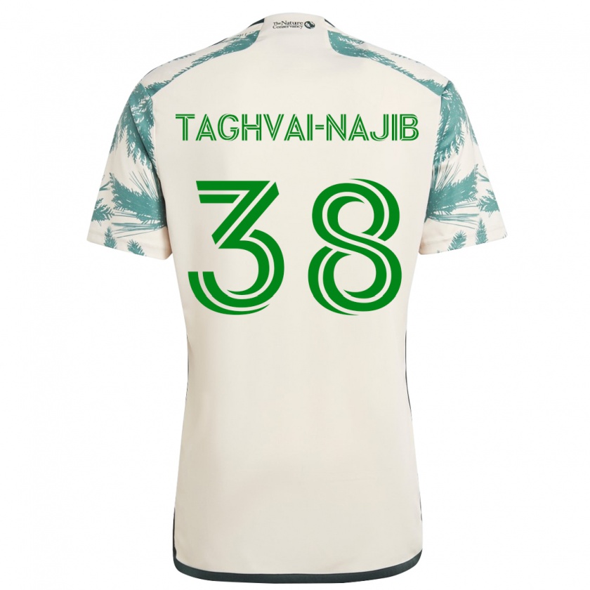 Kandiny Hombre Camiseta Braxton Taghvai-Najib #38 Beige Marrón 2ª Equipación 2024/25 La Camisa México