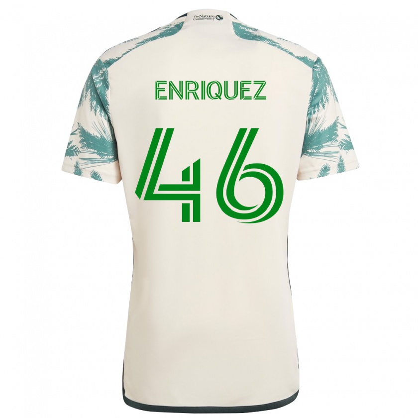 Kandiny Hombre Camiseta Adolfo Enriquez #46 Beige Marrón 2ª Equipación 2024/25 La Camisa México