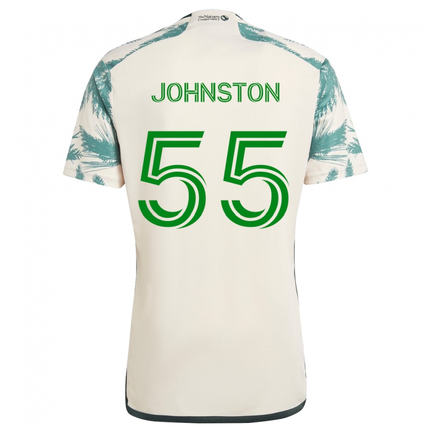 Kandiny Hombre Camiseta Malcolm Johnston #55 Beige Marrón 2ª Equipación 2024/25 La Camisa