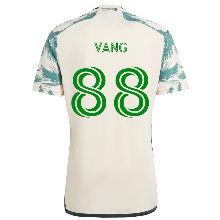 Kandiny Uomo Maglia Michael Vang #88 Marrone Beige Kit Gara Away 2024/25 Maglietta