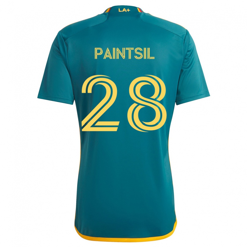 Kandiny Hombre Camiseta Joseph Paintsil #28 Verde Amarillo 2ª Equipación 2024/25 La Camisa