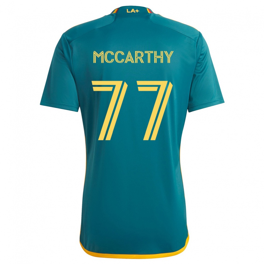 Kandiny Uomo Maglia John Mccarthy #77 Verde Giallo Kit Gara Away 2024/25 Maglietta