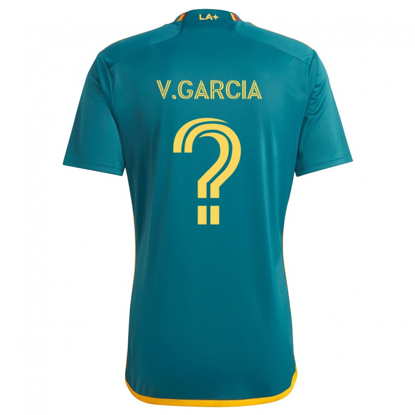 Kandiny Uomo Maglia Vicente Garcia #0 Verde Giallo Kit Gara Away 2024/25 Maglietta