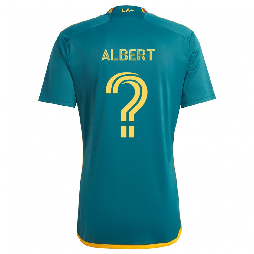 Kandiny Uomo Maglia Mathis Albert #0 Verde Giallo Kit Gara Away 2024/25 Maglietta