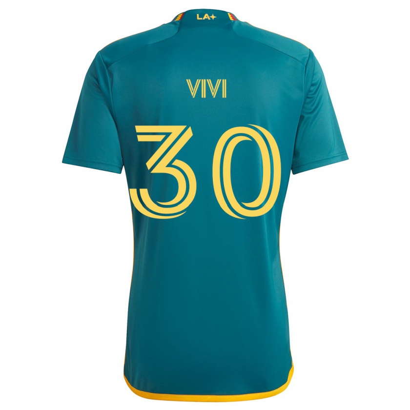 Kandiny Hombre Camiseta Gino Vivi #30 Verde Amarillo 2ª Equipación 2024/25 La Camisa México