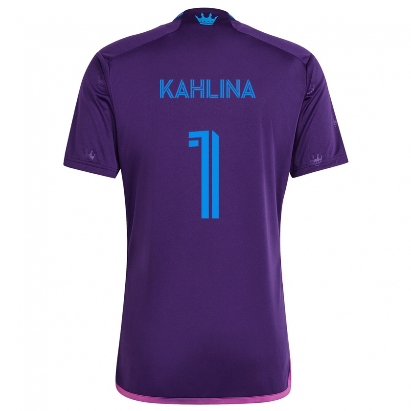 Kandiny Hombre Camiseta Kristijan Kahlina #1 Azul Morado 2ª Equipación 2024/25 La Camisa