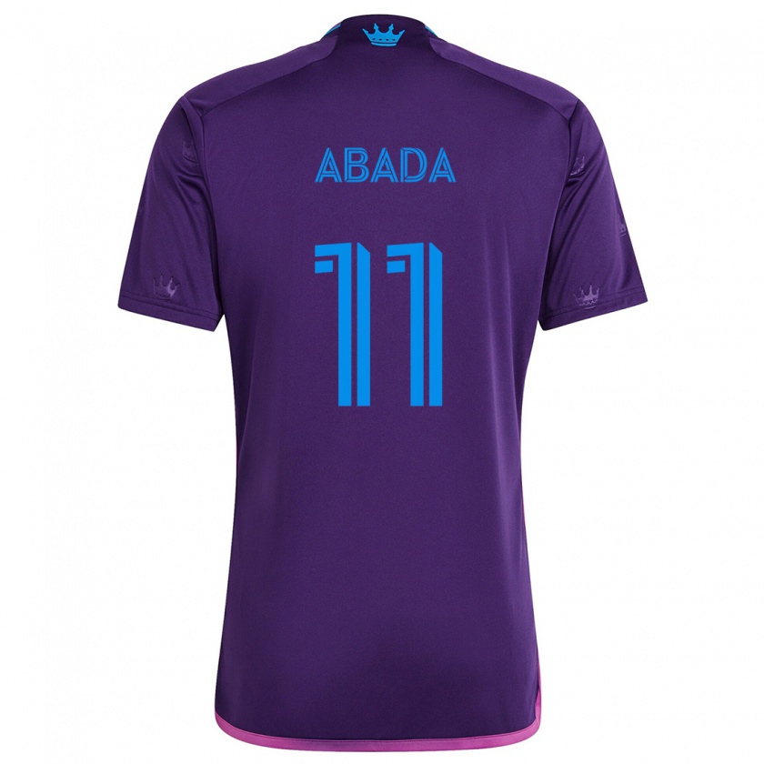 Kandiny Uomo Maglia Liel Abada #11 Viola Blu Kit Gara Away 2024/25 Maglietta