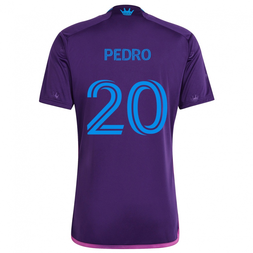 Kandiny Uomo Maglia João Pedro #20 Viola Blu Kit Gara Away 2024/25 Maglietta