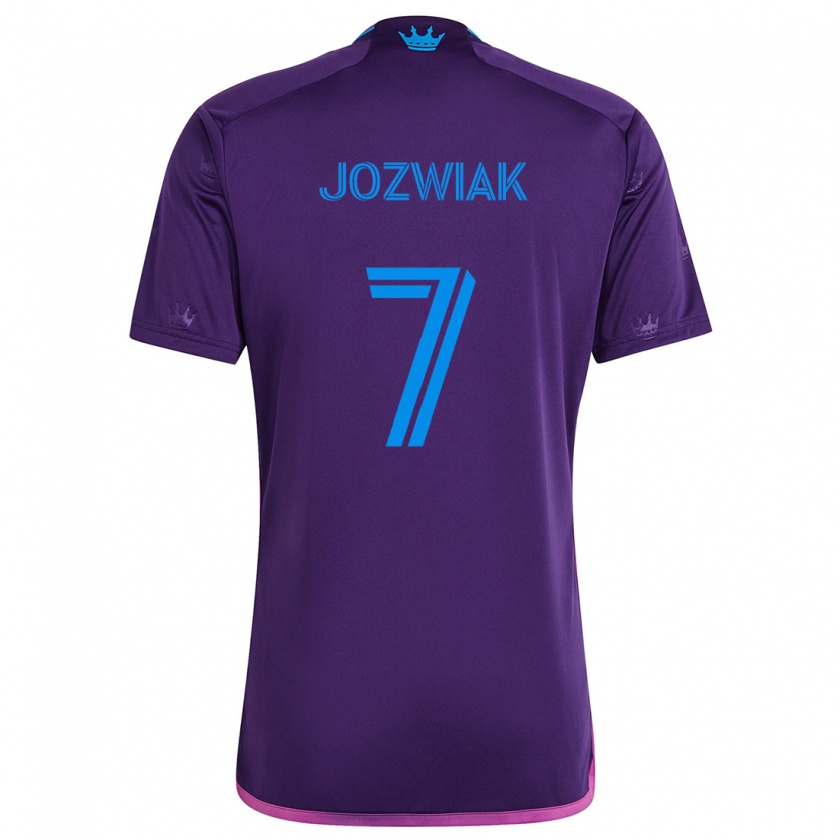 Kandiny Hombre Camiseta Kamil Józwiak #7 Azul Morado 2ª Equipación 2024/25 La Camisa