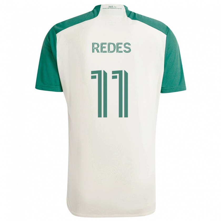 Kandiny Hombre Camiseta Rodney Redes #11 Colores Tostados Verde 2ª Equipación 2024/25 La Camisa