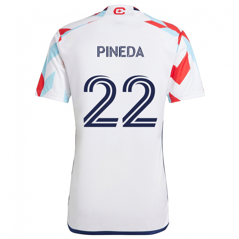 Kandiny Homem Camisola Mauricio Pineda #22 Branco Vermelho Azul Alternativa 2024/25 Camisa Brasil