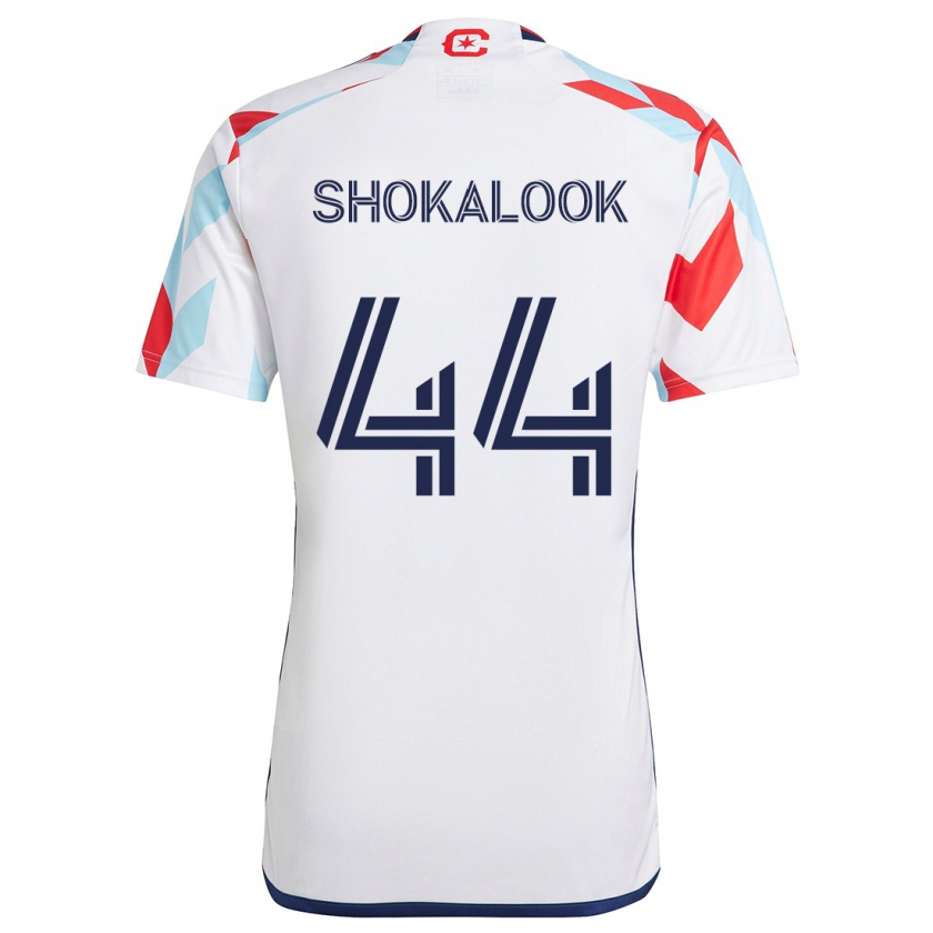 Kandiny Heren Jason Shokalook #44 Wit Rood Blauw Uitshirt Uittenue 2024/25 T-Shirt