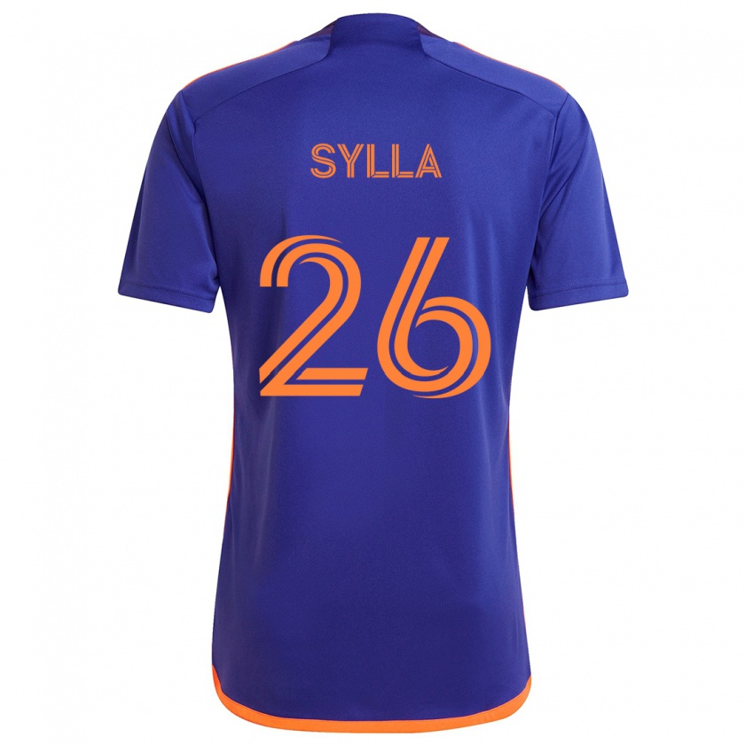 Kandiny Hombre Camiseta Ousmane Sylla #26 Púrpura Naranja 2ª Equipación 2024/25 La Camisa