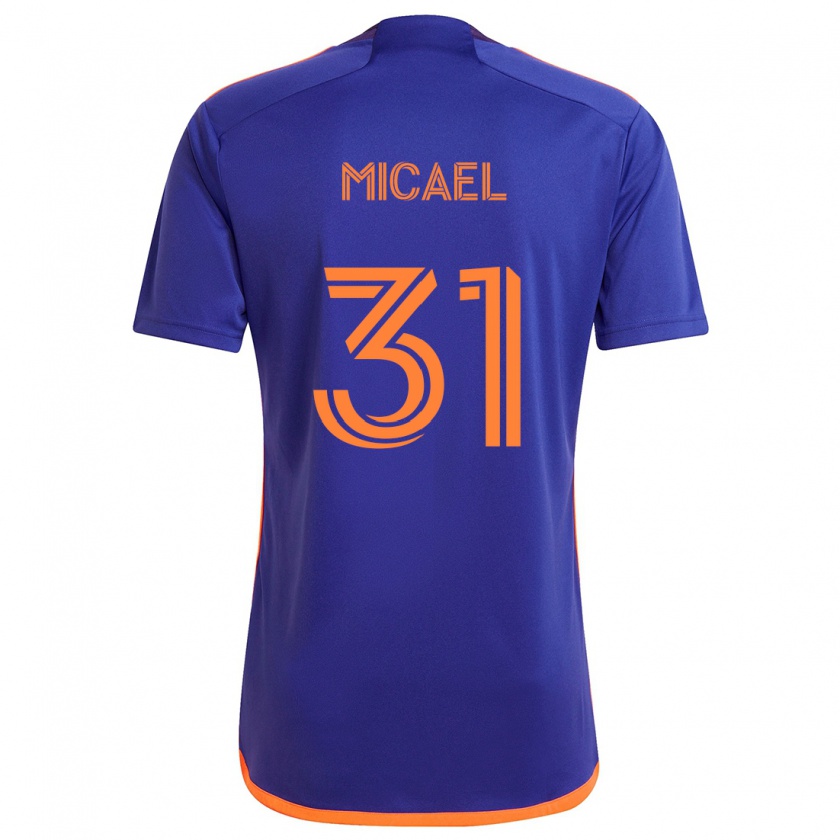 Kandiny Hombre Camiseta Micael #31 Púrpura Naranja 2ª Equipación 2024/25 La Camisa