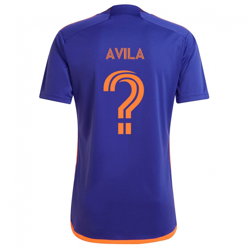 Kandiny Heren Beto Avila #0 Paars Oranje Uitshirt Uittenue 2024/25 T-Shirt