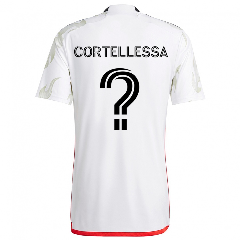 Kandiny Hombre Camiseta Michael Cortellessa #0 Blanco Rojo Negro 2ª Equipación 2024/25 La Camisa México