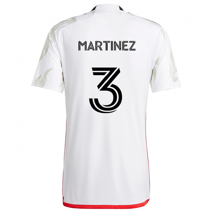 Kandiny Uomo Maglia José Antonio Martínez #3 Bianco Rosso Nero Kit Gara Away 2024/25 Maglietta