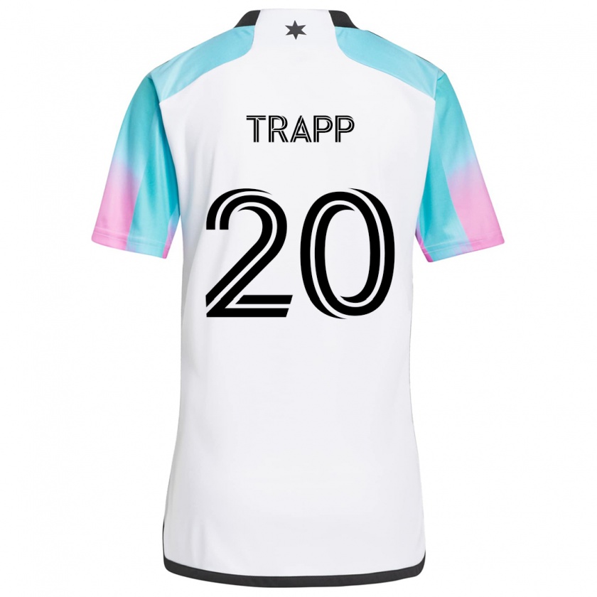 Kandiny Hombre Camiseta Wil Trapp #20 Blanco Azul Negro 2ª Equipación 2024/25 La Camisa