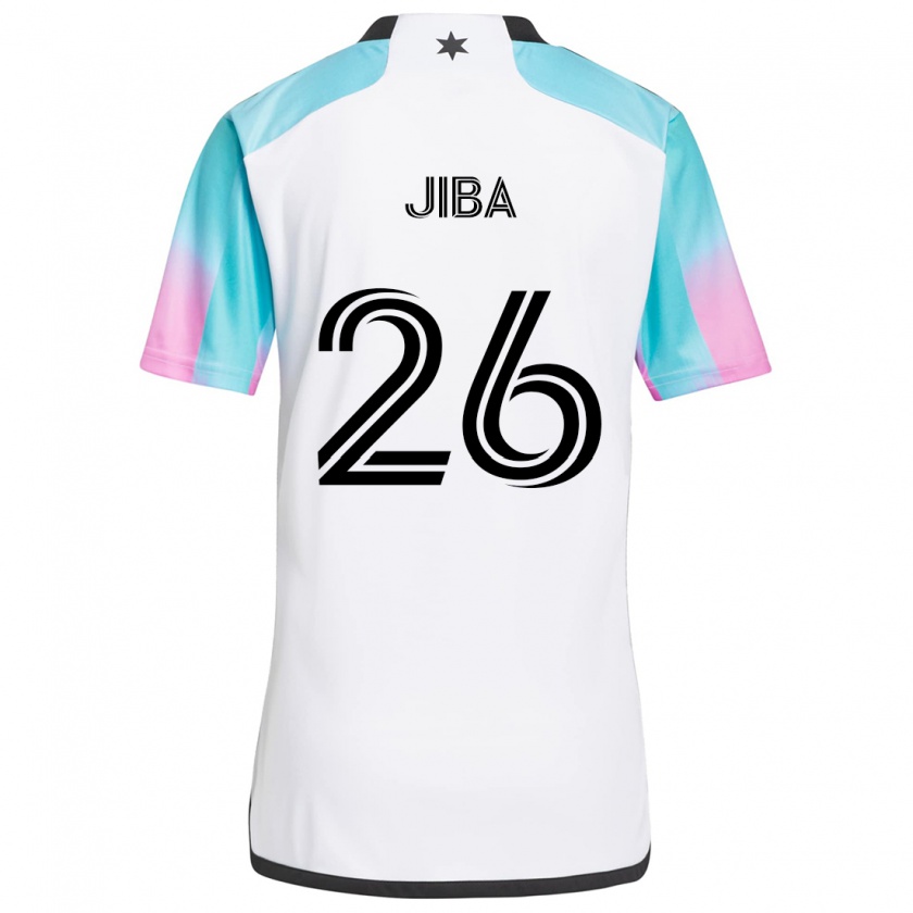 Kandiny Hombre Camiseta Ryen Jiba #26 Blanco Azul Negro 2ª Equipación 2024/25 La Camisa