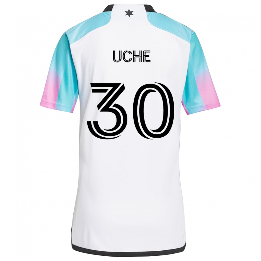 Kandiny Uomo Maglia Cc Uche #30 Bianco Blu Nero Kit Gara Away 2024/25 Maglietta