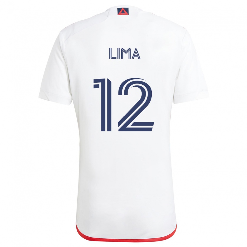 Kandiny Heren Nick Lima #12 Wit Rood Uitshirt Uittenue 2024/25 T-Shirt