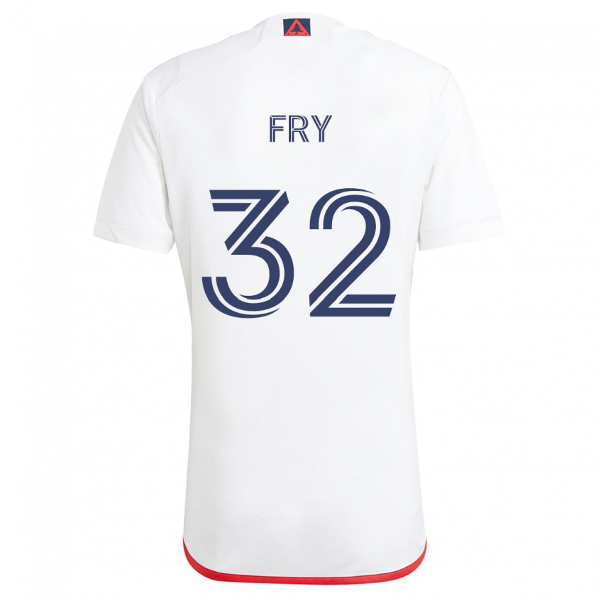 Kandiny Herren Malcolm Fry #32 Weiß Rot Auswärtstrikot Trikot 2024/25 T-Shirt Österreich