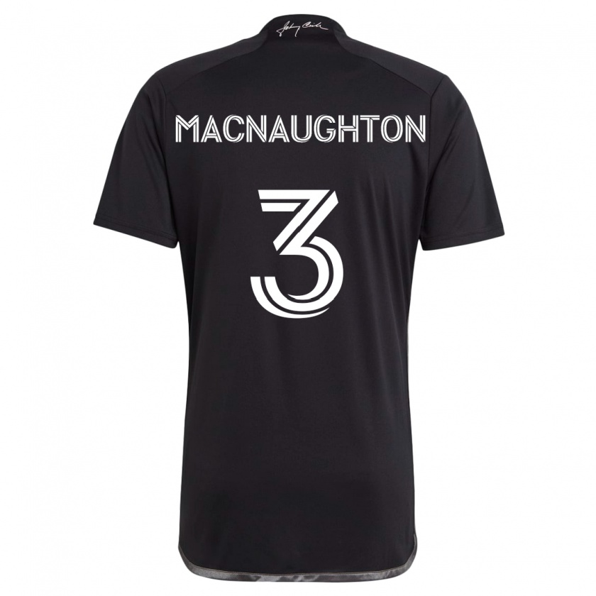 Kandiny Heren Lukas Macnaughton #3 Zwart Uitshirt Uittenue 2024/25 T-Shirt