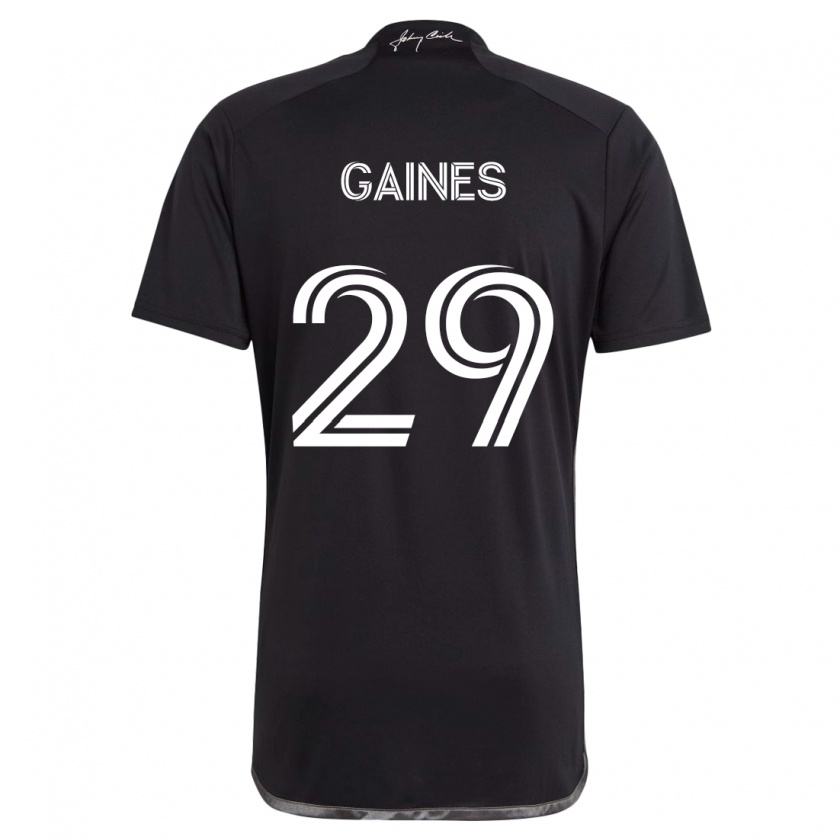 Kandiny Uomo Maglia Julian Gaines #29 Nero Kit Gara Away 2024/25 Maglietta