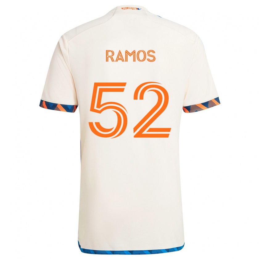 Kandiny Herren Yair Ramos #52 Weiß Orange Auswärtstrikot Trikot 2024/25 T-Shirt Österreich