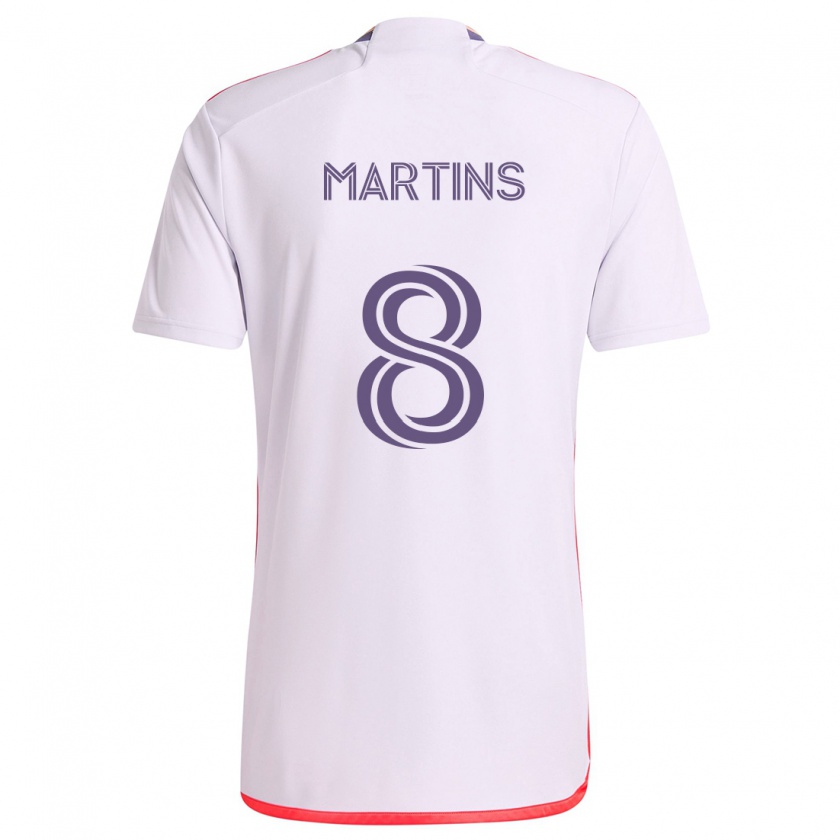 Kandiny Heren Felipe Martins #8 Wit Rood Paars Uitshirt Uittenue 2024/25 T-Shirt