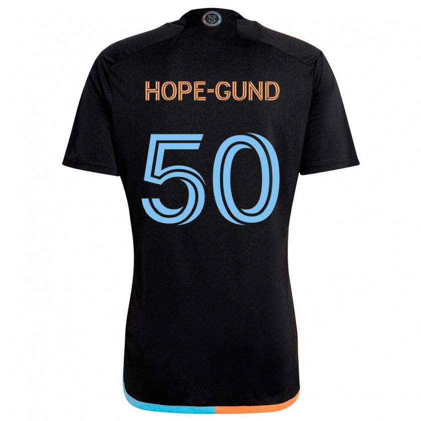 Kandiny Heren Kofi Hope-Gund #50 Zwart Oranje Blauw Uitshirt Uittenue 2024/25 T-Shirt