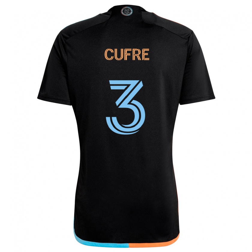 Kandiny Hombre Camiseta Braian Cufré #3 Negro Naranja Azul 2ª Equipación 2024/25 La Camisa