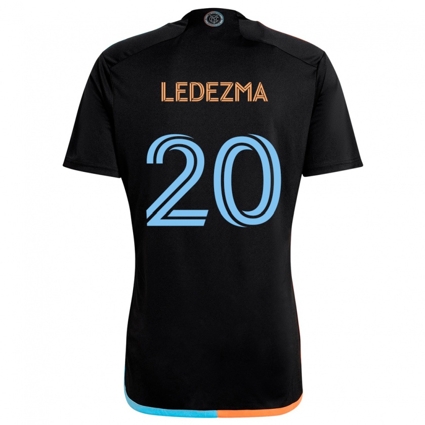 Kandiny Hombre Camiseta Richard Ledezma #20 Negro Naranja Azul 2ª Equipación 2024/25 La Camisa