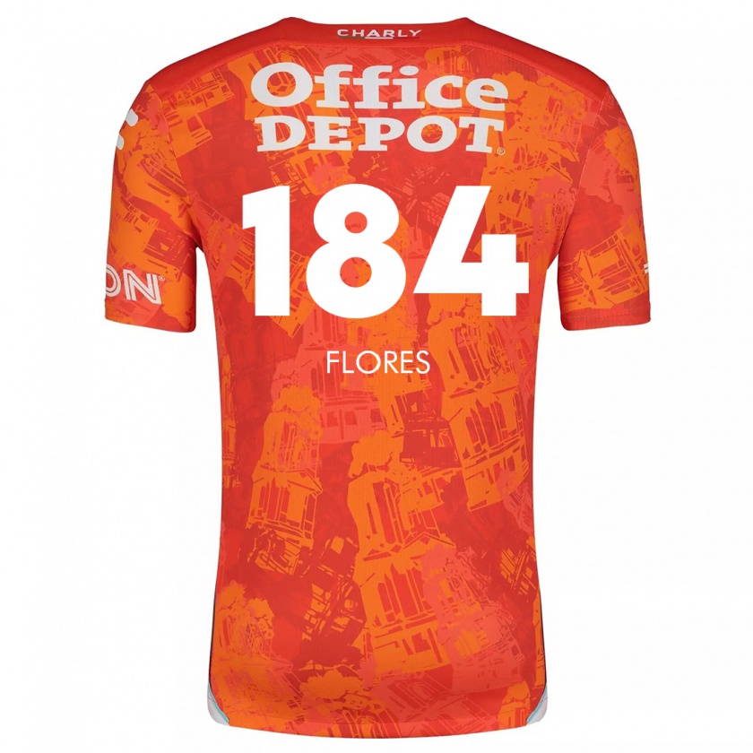 Kandiny Heren Jason Flores #184 Oranje Wit Uitshirt Uittenue 2024/25 T-Shirt België