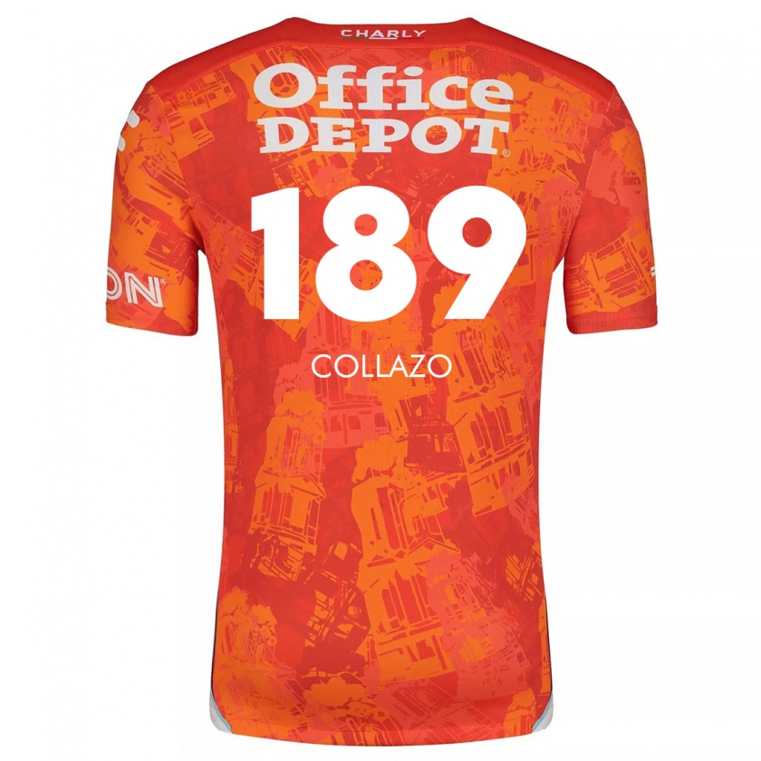 Kandiny Herren David Collazo #189 Orange Weiß Auswärtstrikot Trikot 2024/25 T-Shirt Österreich