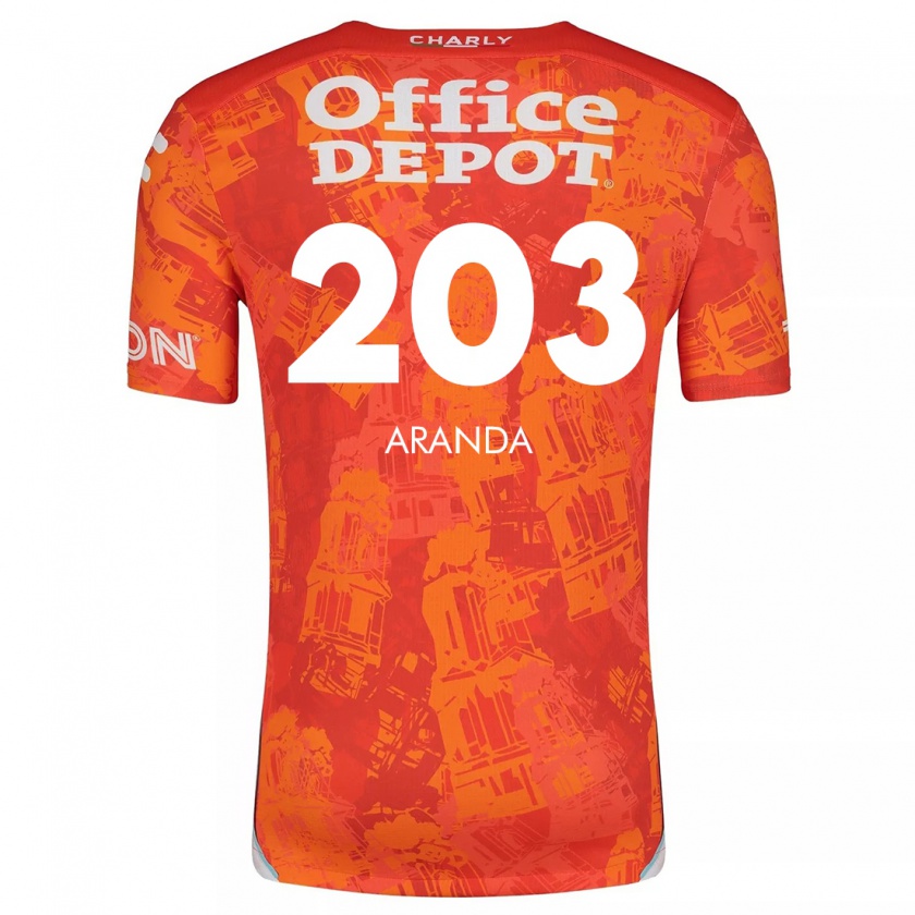 Kandiny Heren Juan Aranda #203 Oranje Wit Uitshirt Uittenue 2024/25 T-Shirt België